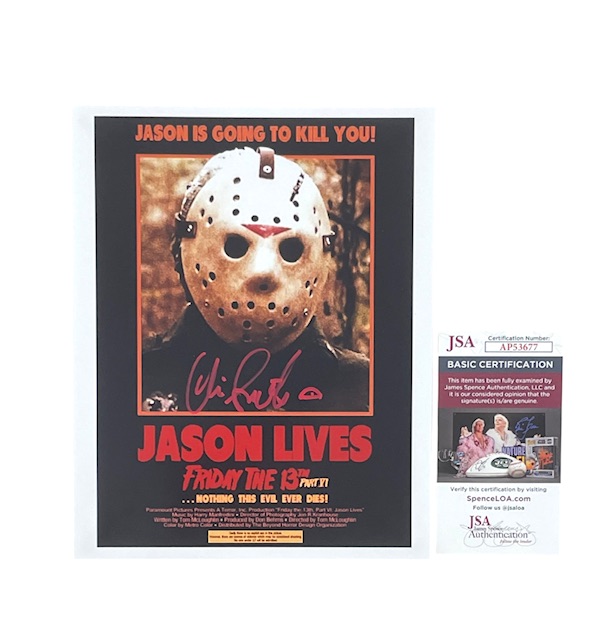 Friday The 13th Christopher Swift Signed Jason Lives 8x10 Photo