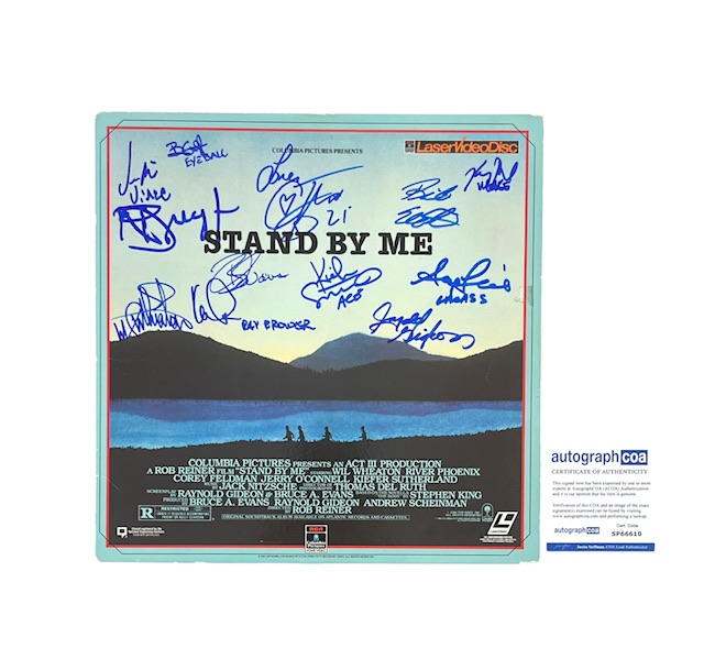 Stand By Me Rare Cast Autographed LaserDisc Movie By 12 ACOA