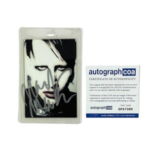Marilyn Manson Autographed 2013 VIP Backstage Pass
