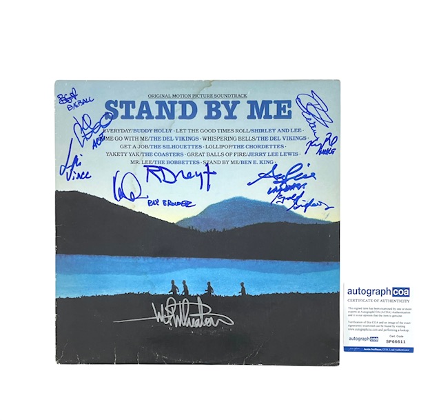 Stand By Me Cast Signed Movie Soundtrack Vinyl By 10 ACOA