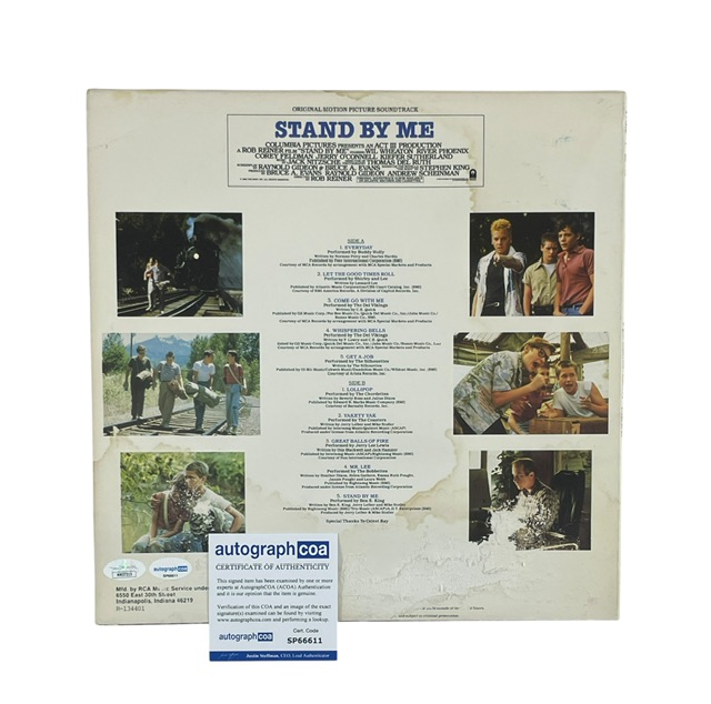 Stand By Me Cast Signed Movie Soundtrack Vinyl By 10 ACOA - Image 2
