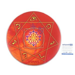 Danny Carey Of Tool Autographed 14-Inch Drumhead – ACOA Certified