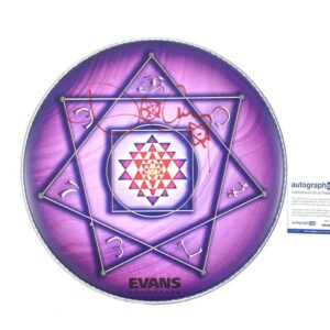 Danny Carey Of Tool Hand Signed 14-Inch Drumhead – ACOA Certified