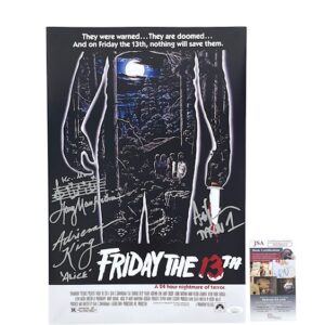 Friday the 13th Cast Signed Poster Adrienne King Ari Lehman Harry Manfredini