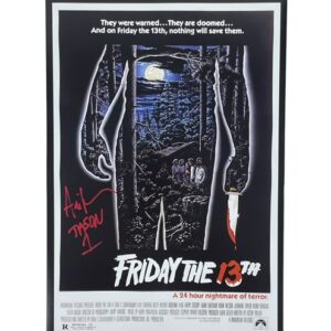 Friday The 13th Signed Jason Voorhees 12X18 Poster Ari Lehman