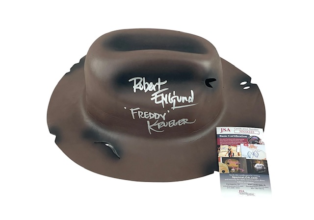 Nightmare on Elm Street Freddy Krueger Signed Fedora Hat Robert Englund