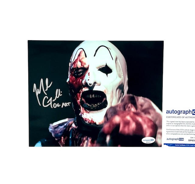 Art The Clown Signed 8x10 Photo Mike Giannelli All Hallows' Eve Terrifier