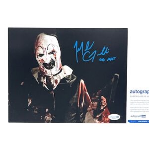 Art The Clown Signed 8x10 Photo Mike Giannelli All Hallows Eve Terrifier