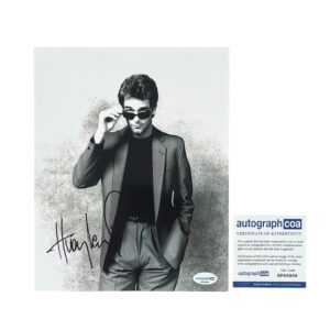 Huey Lewis Autographed 8” x 10” Photo Sports Era 1984 ACOA