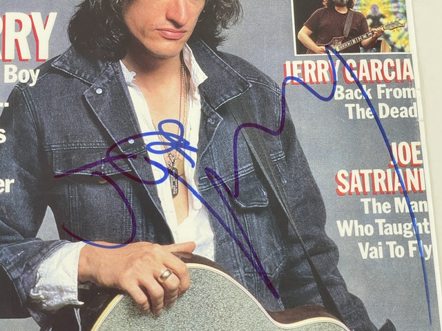 Joe Perry Autographed Guitar World Photo Hand-Signed Aerosmith - Image 2