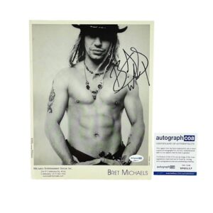 Bret Michaels of Poison Autographed 8x10 Promo Press Photo ACOA