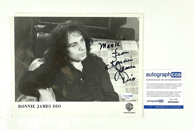 Ronnie James Dio Signed Photo Black Sabbath Rainbow Heaven & Hell