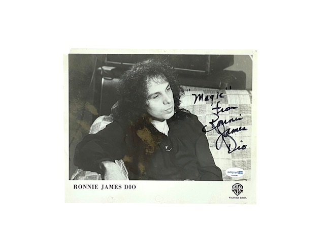Ronnie James Dio Signed Photo Black Sabbath Rainbow Heaven & Hell - Image 2