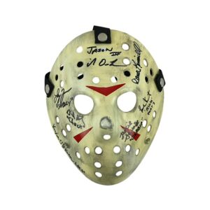 Friday the 13th Part 3 Cast Signed Jason Voorhees Prop Replica Mask Autographed by 7 ACOA