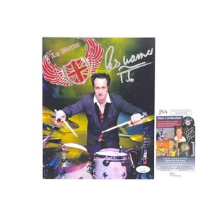 Les Warner Signed 8x10 Studio Photo The Cult Electric Drummer JSA