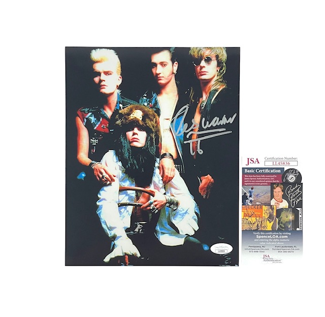 The Cult Les Warner Signed 8x10 Band Photo Electric Drummer JSA