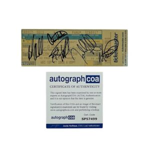 3 Doors Down Band Signed Unused Concert Ticket – Brad Arnold ACOA