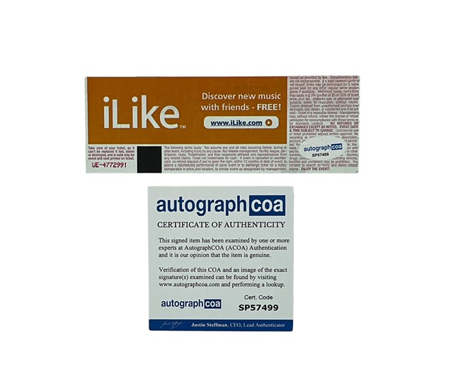 3 Doors Down Band Signed Unused Concert Ticket – Brad Arnold ACOA - Image 3