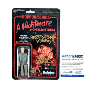 Nightmare on Elm Street Signed Freddy Krueger Action Figure Robert Englund