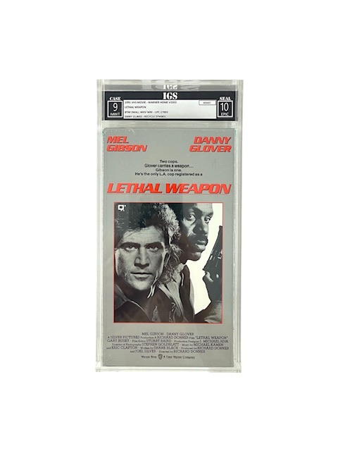 Lethal Weapon Encapsulated & Graded IGS VHS Tape Mel Gibson Danny Glover