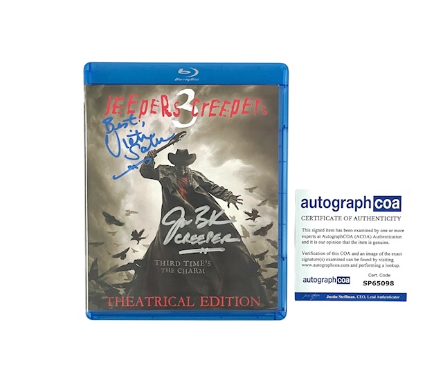 Jeepers Creepers Part 3 Cast Signed Blu-Ray Movie Jonathan Breck