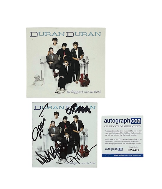 Duran Duran Autographed The Biggest and the Best 2 CD Set ACOA