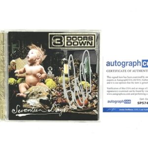 3 Doors Down Brad Arnold Autographed CD Seventeen Days ACOA