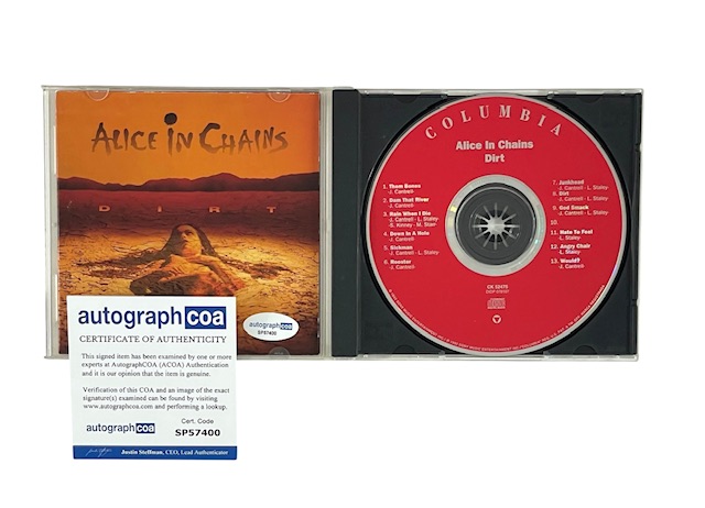Alice in Chains Jerry Cantrell Autographed Dirt CD ACOA Certified - Image 2