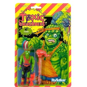Toxic Crusaders Toxie Action Figure w Mop Super7 ReAction Avenger