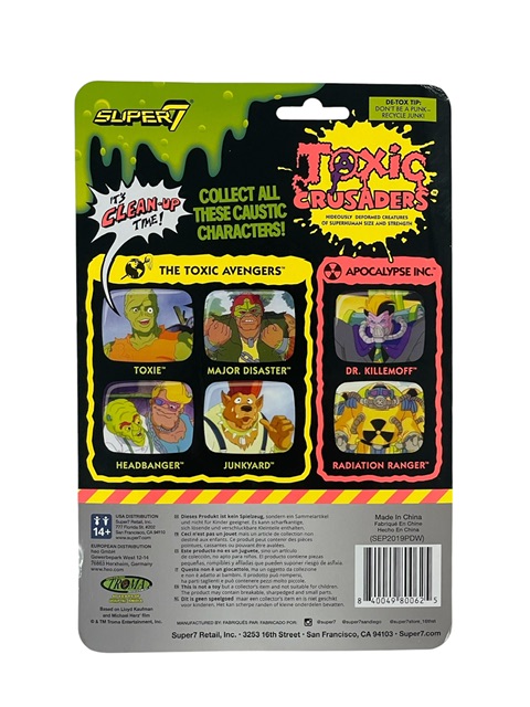 Toxic Crusaders Toxie Action Figure w Mop Super7 ReAction Avenger - Image 2