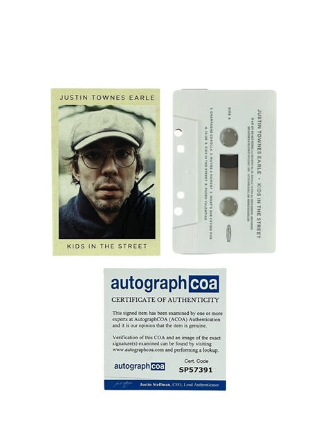 Justin Townes Earle Autographed Kids in the Street Limited Edition Cassette Tape