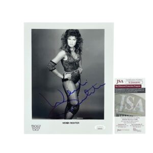 Wendy Richter Signed Black & White Press Photo Wrestler WWF JSA
