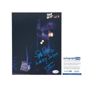 Ellen Lutter Signed Friday the 13th Part 2 8x10 Photo Jason Voorhees ACOA