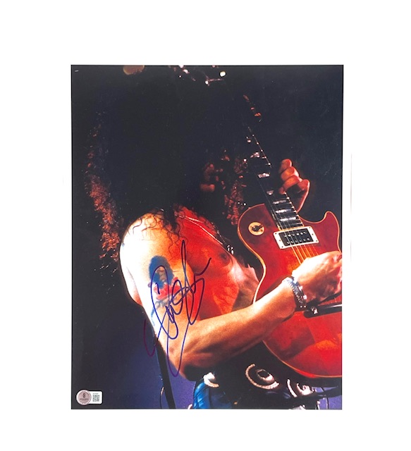 Slash Autographed 11x14 Photo Guns N’ Roses Velvet Revolver BAS - Image 3