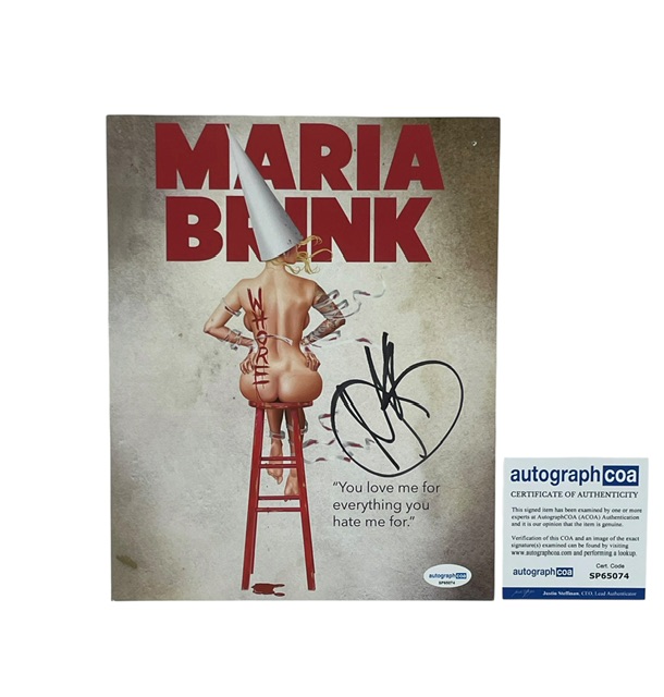 Maria Brink Autographed Photo In This Moment ACOA Certified