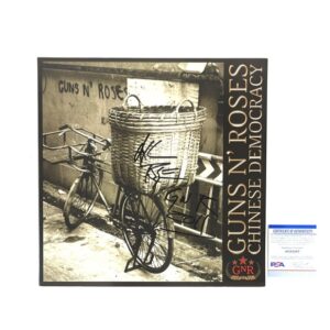 Axl Rose Autographed Guns N’ Roses Chinese Democracy 1st Press Vinyl Album PSA