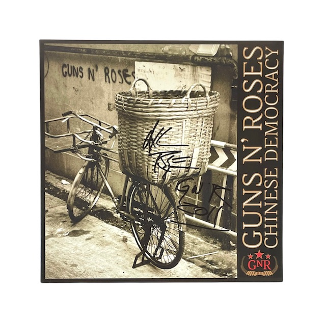 Axl Rose Autographed Guns N’ Roses Chinese Democracy 1st Press Vinyl Album PSA - Image 3