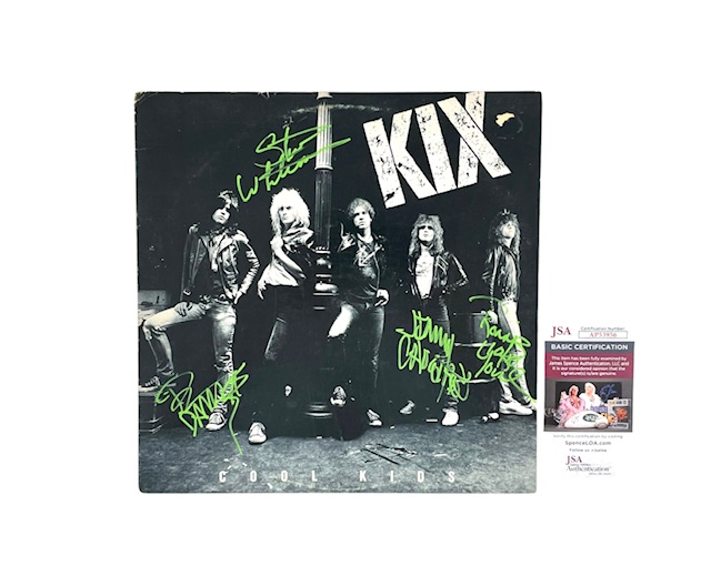 KIX Rare Band Signed Cool Kids Vinyl Record Album JSA Certified