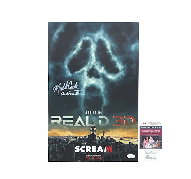 Scream VI Ghostface Mathieu Coderre Signed 11x17 Movie Poster Print