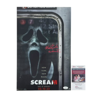 Scream VI Ghostface Mathieu Coderre Signed 11x17 Movie Poster JSA