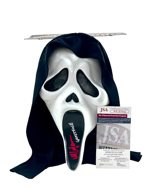 Ghostface Max Laferriere Signed Mask Scream IV Horror Movie JSA
