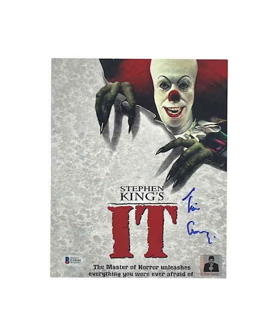 Tim Curry Signed Pennywise 8x10 Photo Stephen King’s IT 1990