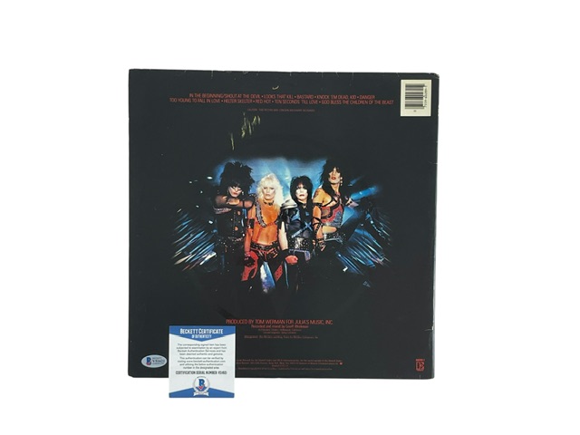 Mick Mars Rare Signed Mötley Crüe Shout at the Devil Vinyl Album - Image 3