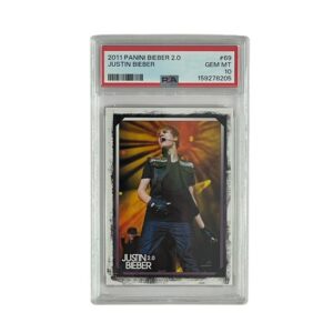 Justin Bieber PSA DNA GEM Mint 10 Graded 2011 Panini Trading Card