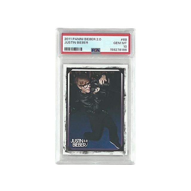 Justin Bieber PSA DNA GEM Mint 10 Graded 2011 Panini Trading Card