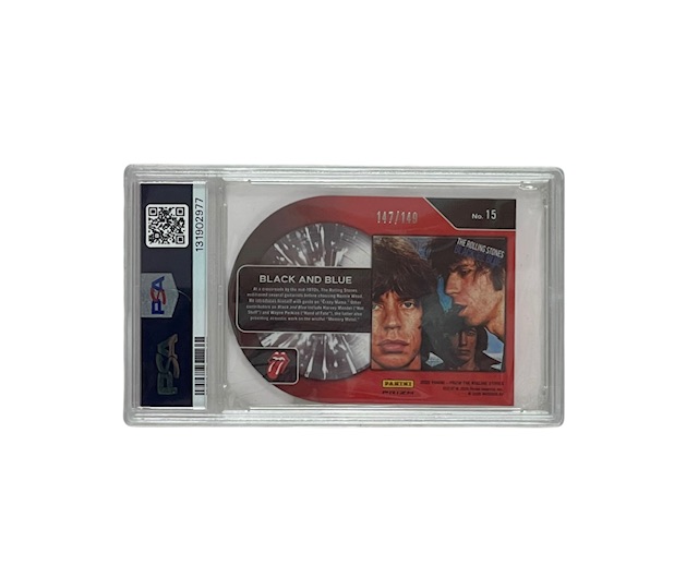 The Rolling Stones PSA Gem 10 2025 Prism Disco Black and Blue Trading Card - Image 2