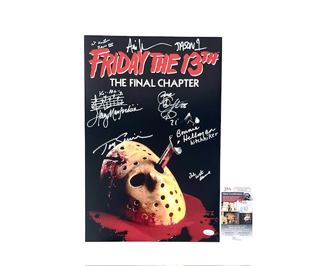 Friday the 13th Part 4 Final Chapter Cast /Crew Signed Movie Poster