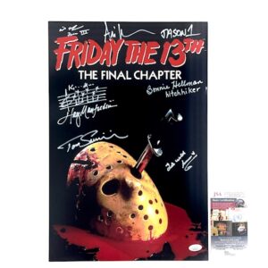Friday the 13th Part 4 Final Chapter Cast /Crew Signed 12x18 Poster Ted White