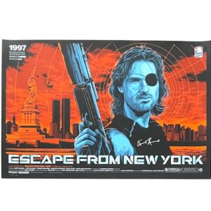 Kurt Russell Signed Escape From New York Mondo Movie Poster Lithograph