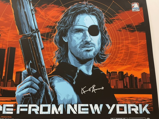 Kurt Russell Signed Escape From New York Mondo Movie Poster Lithograph - Image 2